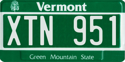 VT license plate XTN951