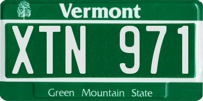 VT license plate XTN971