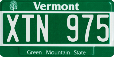 VT license plate XTN975