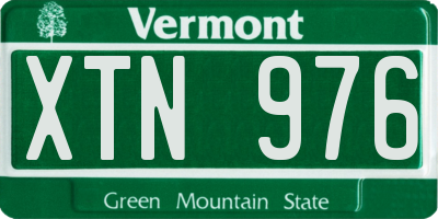 VT license plate XTN976