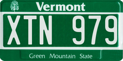 VT license plate XTN979