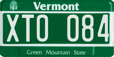 VT license plate XTO084