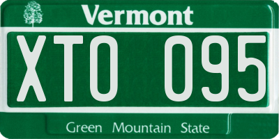 VT license plate XTO095