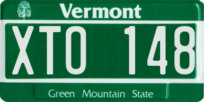 VT license plate XTO148