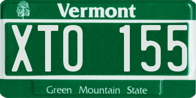 VT license plate XTO155