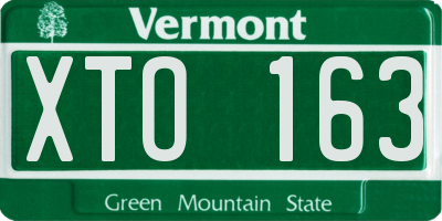 VT license plate XTO163