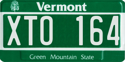 VT license plate XTO164