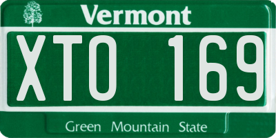 VT license plate XTO169