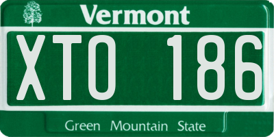 VT license plate XTO186