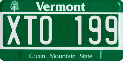 VT license plate XTO199