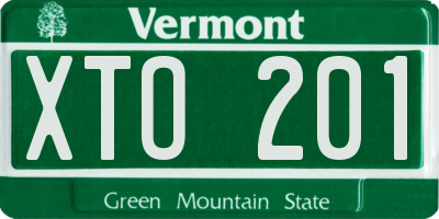 VT license plate XTO201