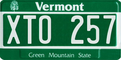VT license plate XTO257
