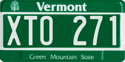 VT license plate XTO271
