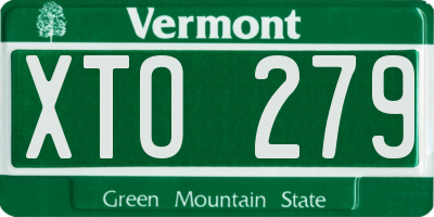 VT license plate XTO279