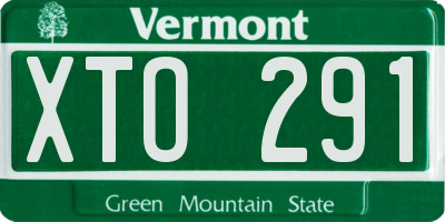 VT license plate XTO291