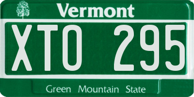 VT license plate XTO295