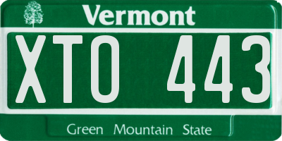 VT license plate XTO443