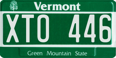 VT license plate XTO446