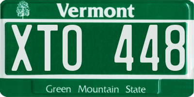 VT license plate XTO448