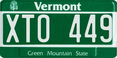 VT license plate XTO449