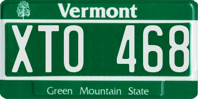 VT license plate XTO468