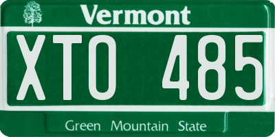VT license plate XTO485