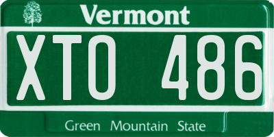 VT license plate XTO486