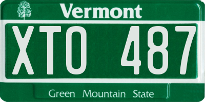 VT license plate XTO487