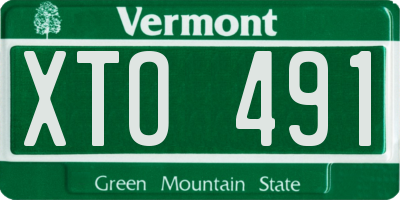 VT license plate XTO491