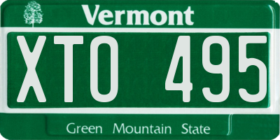 VT license plate XTO495