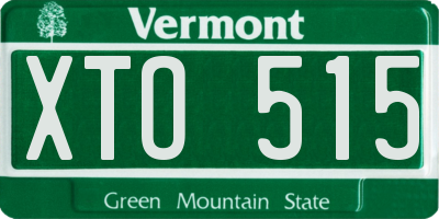 VT license plate XTO515