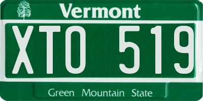 VT license plate XTO519