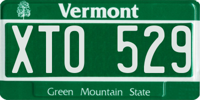 VT license plate XTO529
