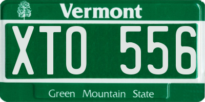 VT license plate XTO556