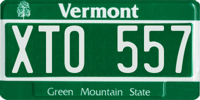 VT license plate XTO557
