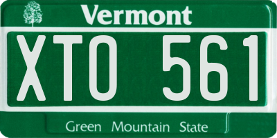 VT license plate XTO561