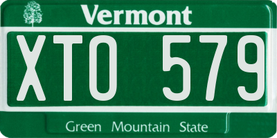 VT license plate XTO579