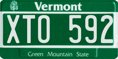 VT license plate XTO592