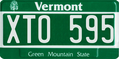 VT license plate XTO595