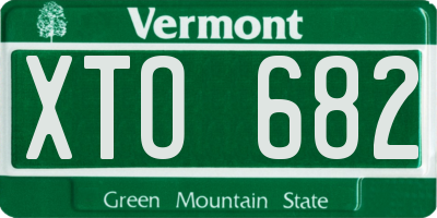 VT license plate XTO682
