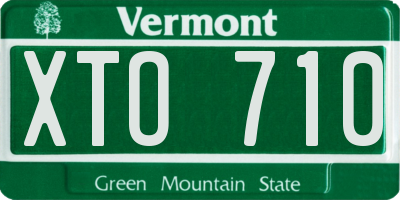 VT license plate XTO710