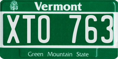 VT license plate XTO763