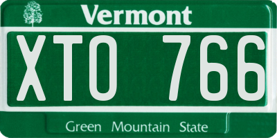 VT license plate XTO766