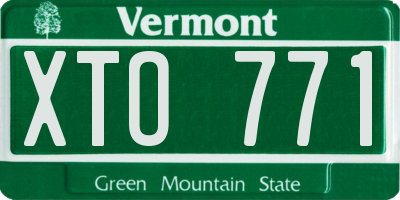 VT license plate XTO771