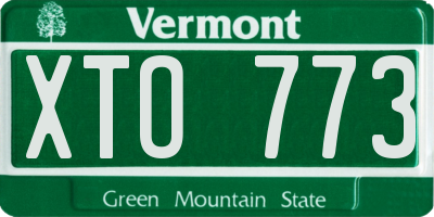 VT license plate XTO773