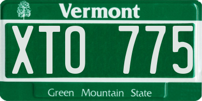 VT license plate XTO775