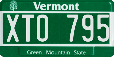 VT license plate XTO795