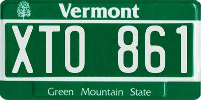 VT license plate XTO861