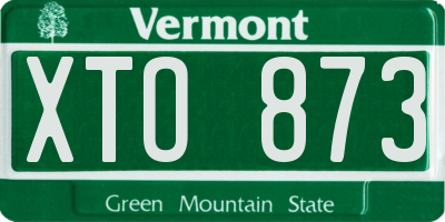 VT license plate XTO873