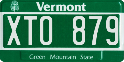 VT license plate XTO879